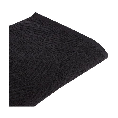 Toalla Jacquard de baño color negro, densidad de 480g/m², ACTUEL.