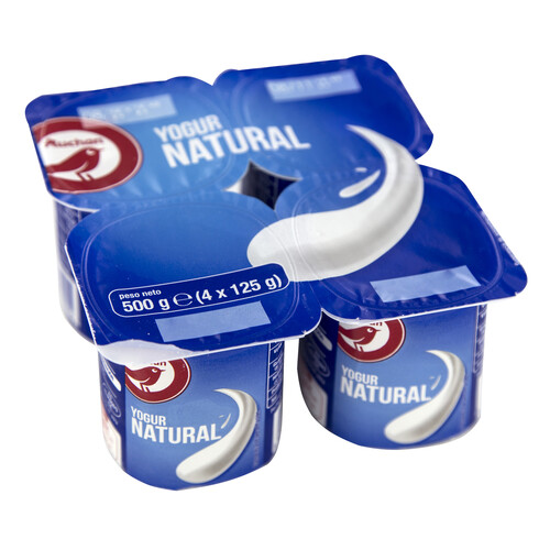 AUCHAN Yogur natural 4 x 125 g. Producto Alcampo