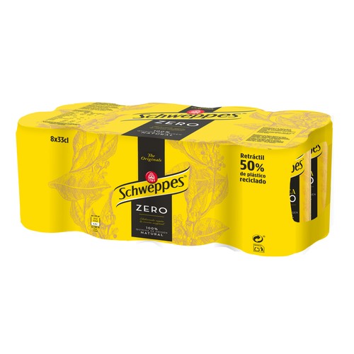 Tónicas Zero SCHWEPPES pack 8 uds. x 33 cl.
