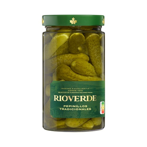 RIOVERDE Pepinillos medianos frasco de 380 g.
