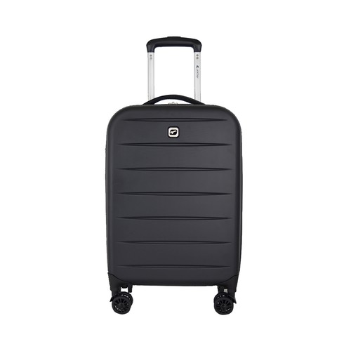 Maleta de cabina rígida tipo trolley extensible,  35x51x9 cm, color negro AIRPORT ALCAMPO.