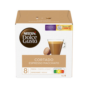 NESCAFÉ DOLCE GUSTO Café cortado espresso Macchiato en cápsulas NESCAFÉ DOLCE GUSTO 16 uds. 100,8 g.