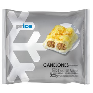 Imagen de AUDENS FOOD Canelones congelados rellenos de carne con bechamel 300 g.