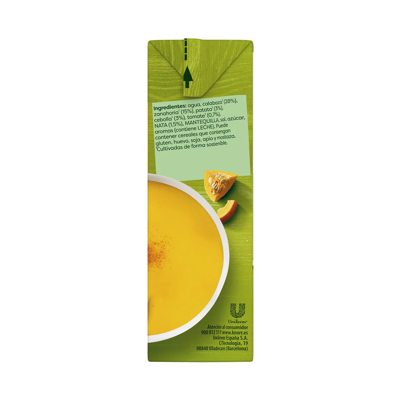Crema de calabaza con un suave toque de nata 500 ml.