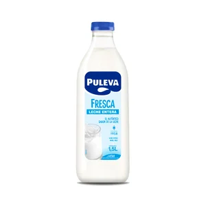 PULEVA Leche fresca entera de vaca de pastoreo, de procedencia 100% española 1.5 l.