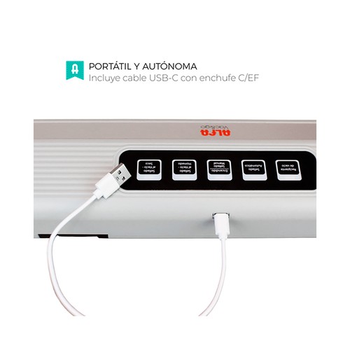 Envasadora al vacío para alimentos ALFA VAC&GO, color negra, 70W, 4 funciones