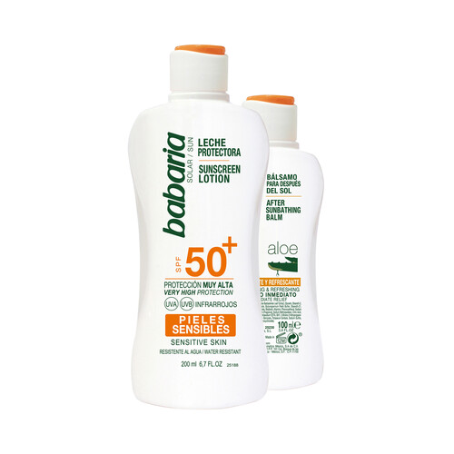 BABARIA Leche protectora FPS 50 + After sun BABARIA.