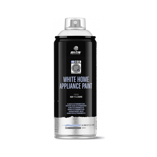 Spray de pintura para electrodomésticos, color blanco, MONTANA COLORS, 400ml.