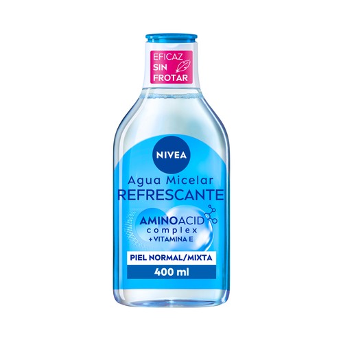 NIVEA Micell air Agua micelar desmaquilladora de rostro y ojos, para pieles normales a mixtas 400 ml.
