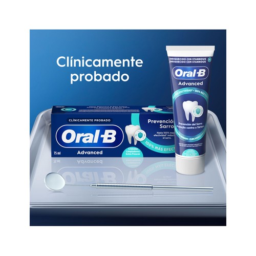ORAL-B Advanced Pasta de dientes para la prevención del sarro, sabor menta especiada 75 ml.