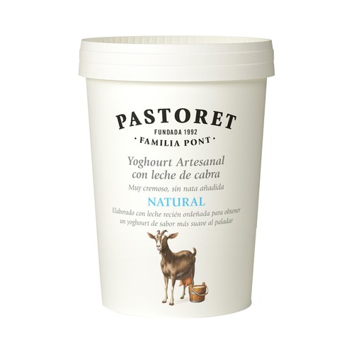PASTORET Yogur natural artesanal con leche de cabra 500 g.