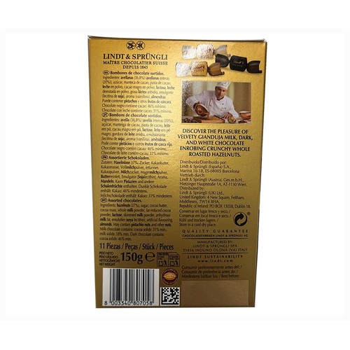 LINDT Bombones nuxor ballotin surtido 150 g.
