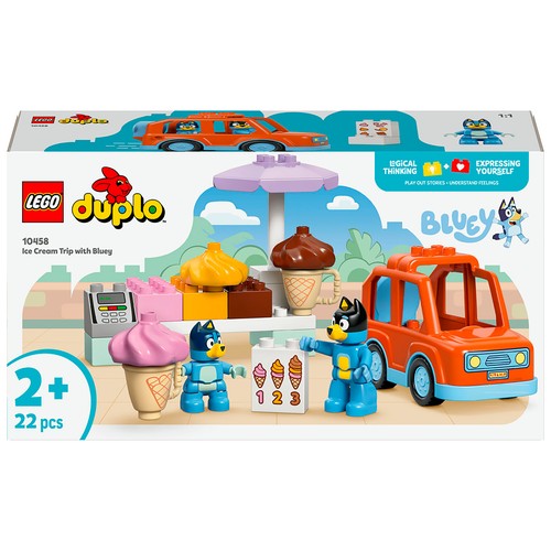 LEGO Duplo 10458, Excursión A La Heladería Con Bluey, 22 pcs +2 años