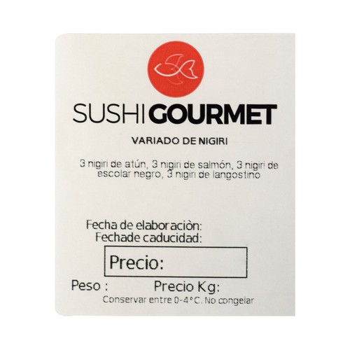SUSHI GOURMET Nigiri surtidos 12 uds.