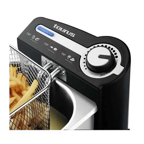 Freidora acero inoxidable TAURUS Professional 2 plus, 1700W, capacidad 2L