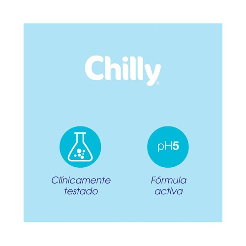 CHILLY Gel de higiene intima, con fórmula activa y antibacteriana CHILLY 250 ml.