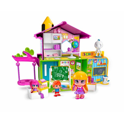 Escenario de juego El cole de Pinypon, incluye figuras y accesorios, PINYPON.