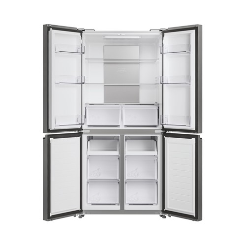 Frigorífico americano 4 puertas CANDY CFQQ5T817EPS gris oscuro, No Frost, clasificación energética: E, H: 181,5cm, A: 83,3cm, F: 65cm, capacidad total: 467L.