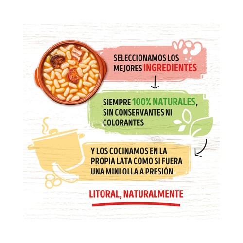 LITORAL Garbanzos con espinacas lata 425 g.