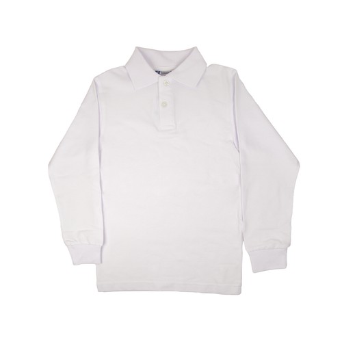 Polo piqué de manga larga, unisex, talla 4.