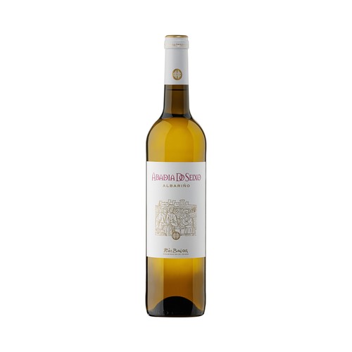 Vino blanco albariño con denominación de origen Rías Baixas ABADÍA DO SEIXO botella de 75 cl.