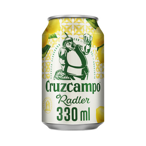 CRUZCAMPO Cerveza tipo Radler (con un toque de limón) lata de 33 cl.