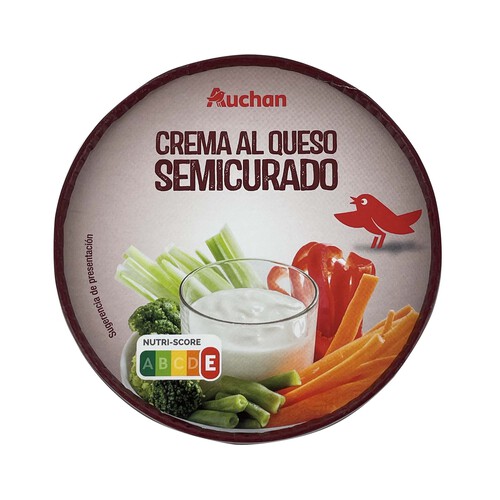 AUCHAN Crema de queso semicurado 125 g. Producto Alcampo