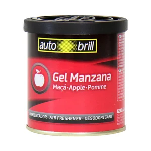Ambientador en gel para coche en envase de lata con olor a manzana AUTOBRILL 1 unidad.