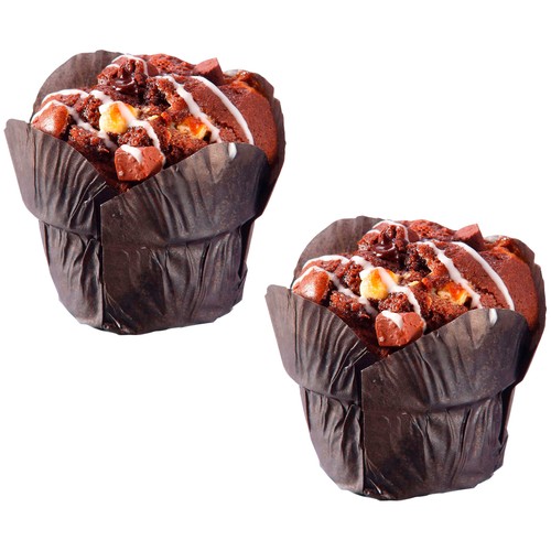 Muffins de triple chocolate, 2 uds. 160 g.