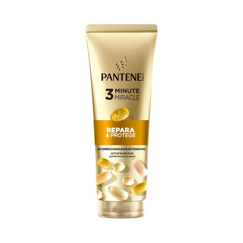 PANTENE 3 Minute miracle Acondicionador intensivo reparador y protector, para cabellos secos y dañados 220 ml.