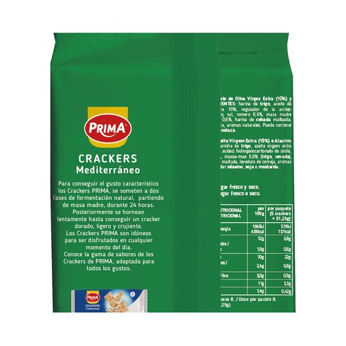 PRIMA Mediterráneo Crackers 250 g.