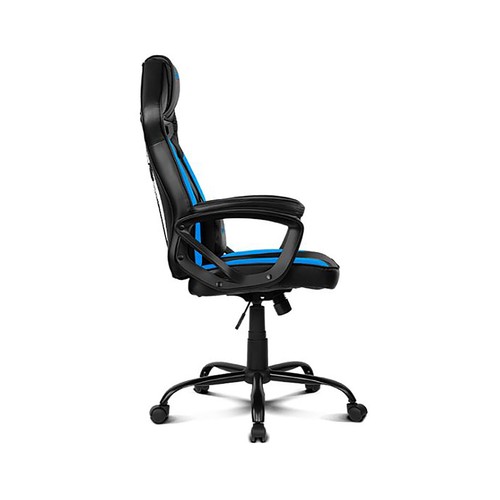 Silla gaming DRIFT DR50 Pro, color negro y azul, almohadilla lumbar, reclinable, regulación de altura.