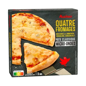PRODUCTO ALCAMPO Pizza para microondas a los 4 quesos 200 g.