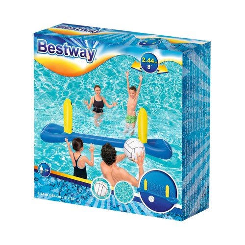 Juego volleyball hinchable para agua, 244x59x73cm. BESTWAY.