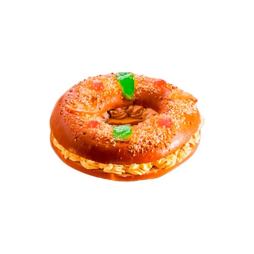 Roscón de Reyes pequeño rellenó de crema 510 g.