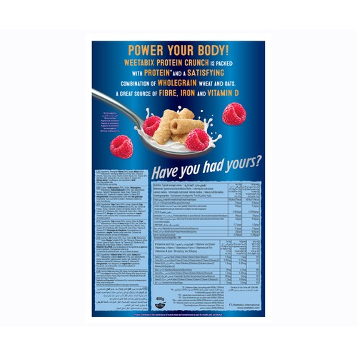 WEETABIX Cereales protein crunch original 450 g.