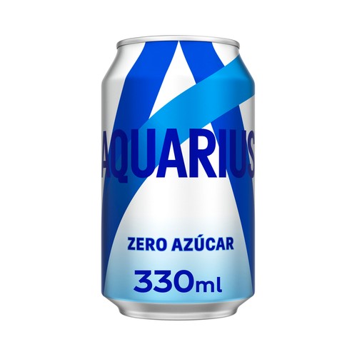 Bebida isotónica de limón Zero azúcar AQUARIUS lata de 33 cl