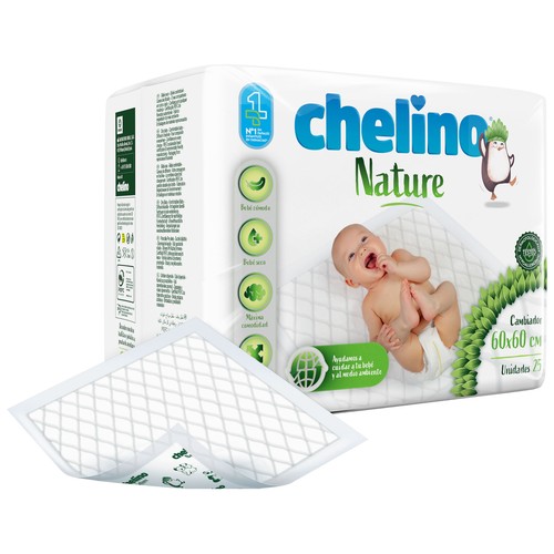 CHELINO Nature Cambiadores de 60 x 60 cm. 25 uds.