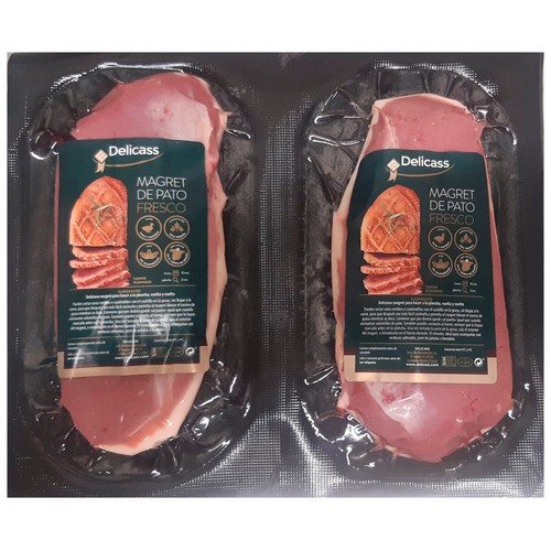 DELICASS Magret de pato fresco, criado en el norte de España 2 uds.