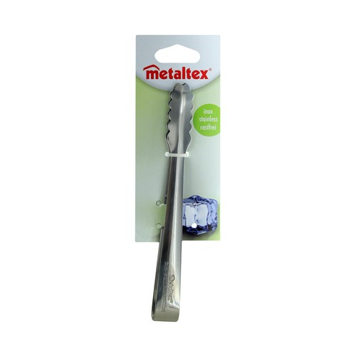 Pinzas para hielo, 18 centímetros, acero inoxidable METALTEX.