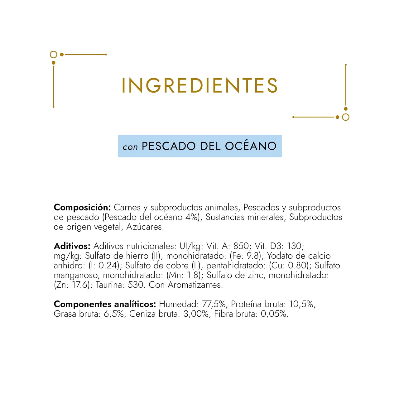 PURINA GOURMET Gold Comida para gatos a base de mousse de pescado blanco GOURMET tarrina 85 g.