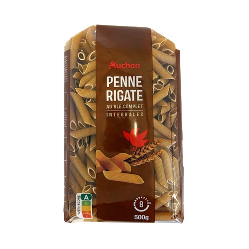 PRODUCTO ALCAMPO Bio Penne rigate (macarrones) de trigo integral ecológico 500 g.