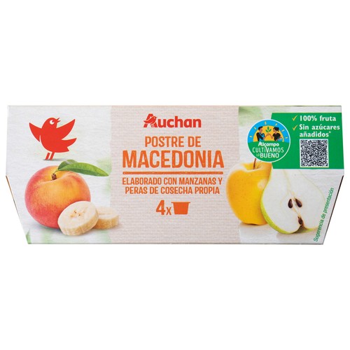 ALCAMPO CULTIVAMOS LO BUENO Compota de macedonia pack 4 uds. x 100 g.