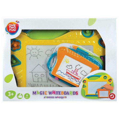 Pack de 2 pizarras magnéticas, ONE TWO FUN ALCAMPO.