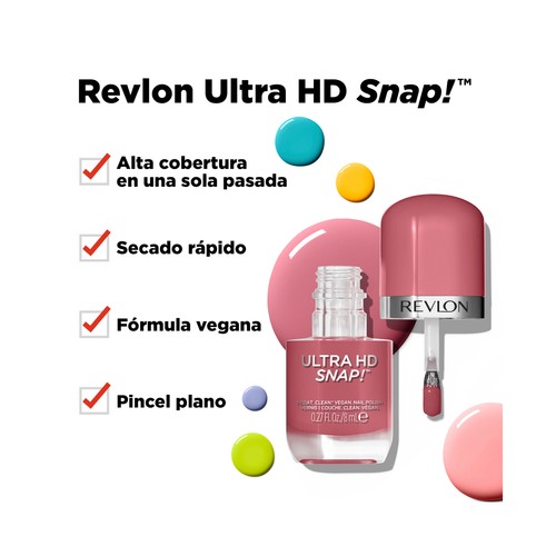 REVLON Ultra hd snap! tono 032 Birthday suit Esmalte de uñas de secado rápido.
