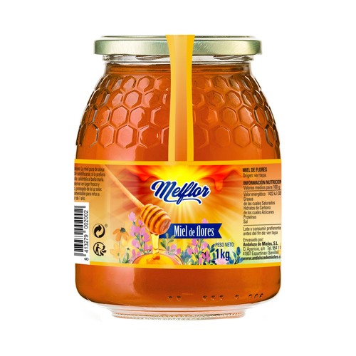 Miel de flores mezcla de mieles originarias y no originairas de la U.E ALJARAFLOR 1 kg.