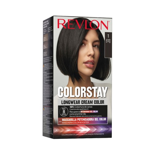 REVLON Colorstay Coloración permanente tono 1 negro.