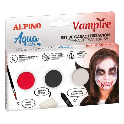 Set 1 set cosmético, caracterización de vampiro. ALPINO