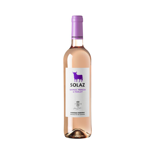 LOS MOLINOS  Vino rosado con D.O. Vinos de la Tierra de Castilla-La Mancha SOLAZ botella de 75 cl.
