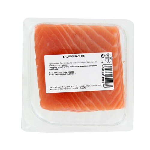 INTERSMOKED Salmón sashimi para sushi INTERSMOKED 140 g.